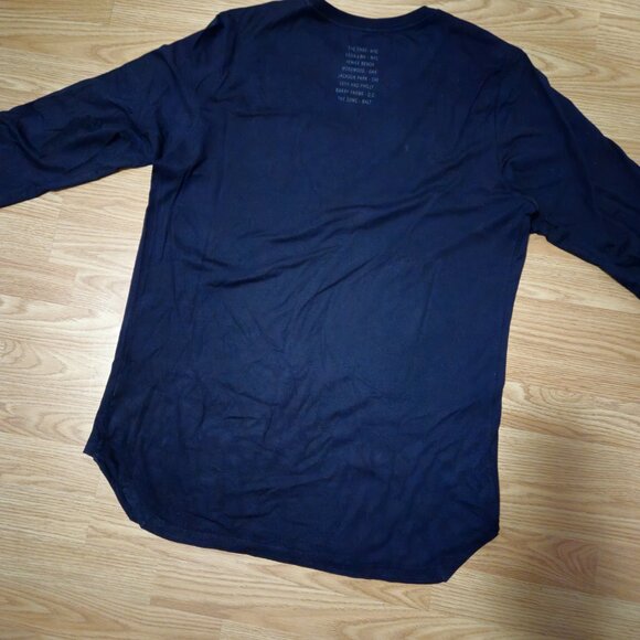 Nike Air Force 1 Long Sleeve ALT Camo curved hem sides Tall T Shirt Mens large - Picture 5 of 12